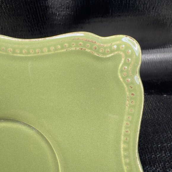 Pierre Deux Teacup And Saucer Set Ceramic Made In Portugal Cup Plate Set Green - Picture 6 of 16